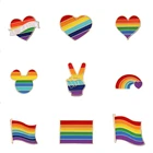 9 стилей ЛГБТ дизайн Радуга Творческий сердце Yeh булавка для пальца брошь Металлические Булавки значки джинсовая эмаль брикет подарок для женщин unsix