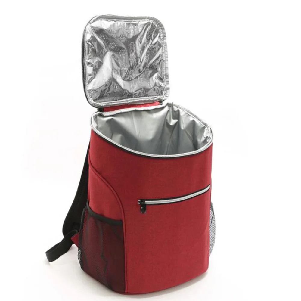 1pc 20l hot waterproof big cooler bag new oxford outdoor shoulder bag backpack insulation thermo lunch picnic box food carrier free global shipping