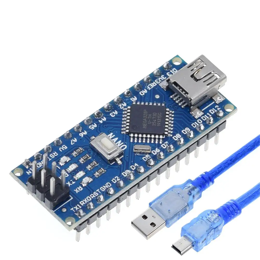 Atmega328p-au chip TZT 10 шт. Nano 3,0 контроллер совместимый для arduino nano CH340 USB драйвер с кабелем NANO V3.0 - Цвет: Atmega328p-au chip