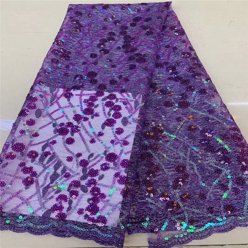 Pure White African Net Milk Silk Lace Sequins Embroiderd High Quality French Fabric Nigerian For Wedding | Дом и сад