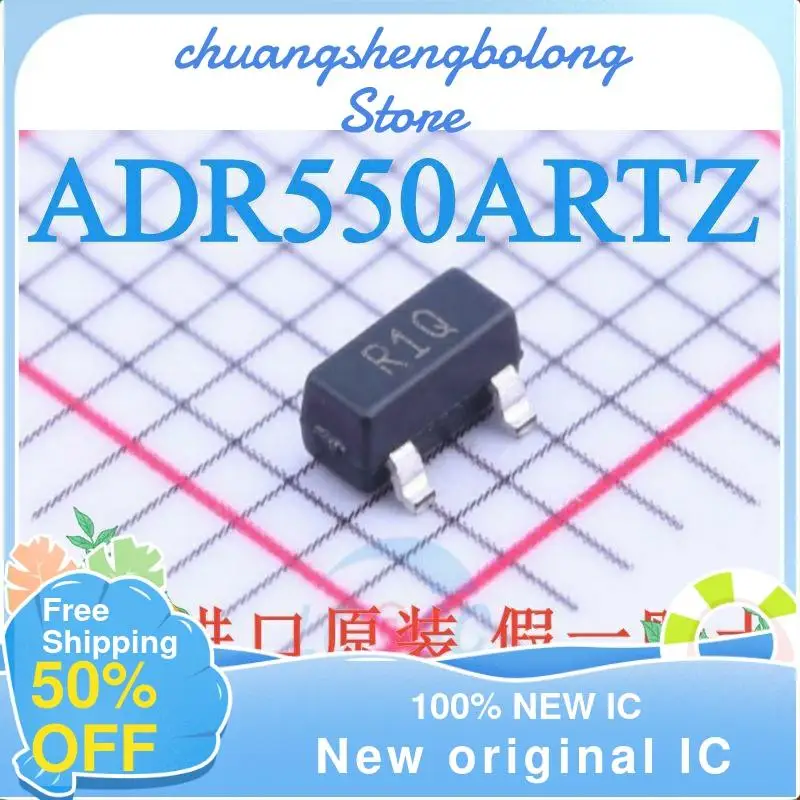 

10-200PCS ADR550ARTZ SOT23 Screen Printed R1Q Voltage Reference Chip Original New