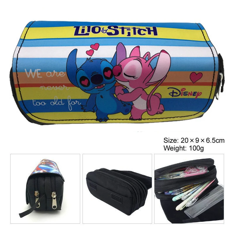 Чехол-книжка с рисунком из мультфильма Disney Stitch черный школьный портфель подарок