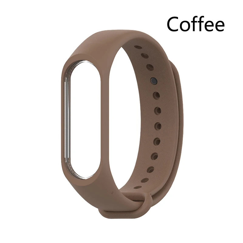 Силиконовый ремешок для Xiaomi mi Band 3 4 ремешок для спортивных часов часы умный Браслет сменный ремешок для mi Band 3 умный Браслет - Цвет: Coffee