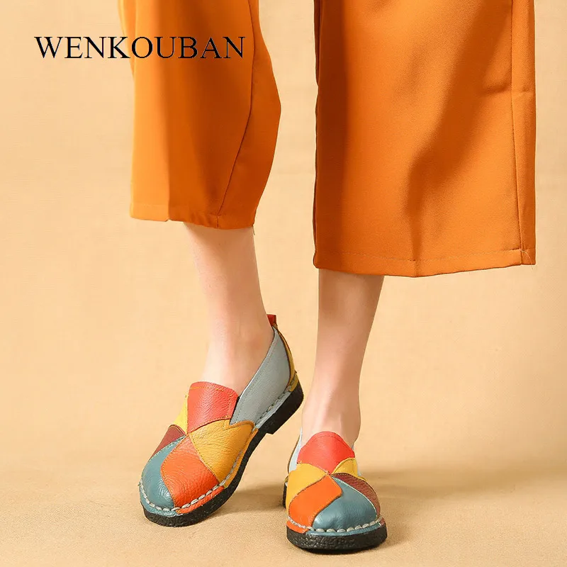 Мокасины женские из натуральной кожи дизайнерские лоферы без застежки