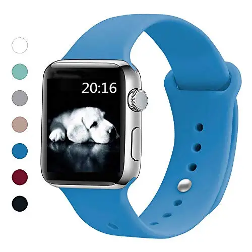 Спортивный силиконовый ремешок для Apple Watch, версии 4/3/2/1, сменный ремешок для наручных часов, ремешок для наручных часов для Apple Watch 42 мм, 38 мм - Цвет ремешка: Denim Blue