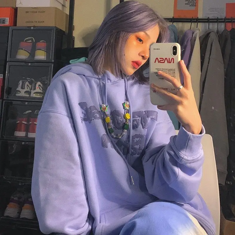 

Свободные толстовки для женщин и мужчин, весна-осень 2022, куртка с принтом граффити и надписью, Женская Тонкая Повседневная универсальная бл...