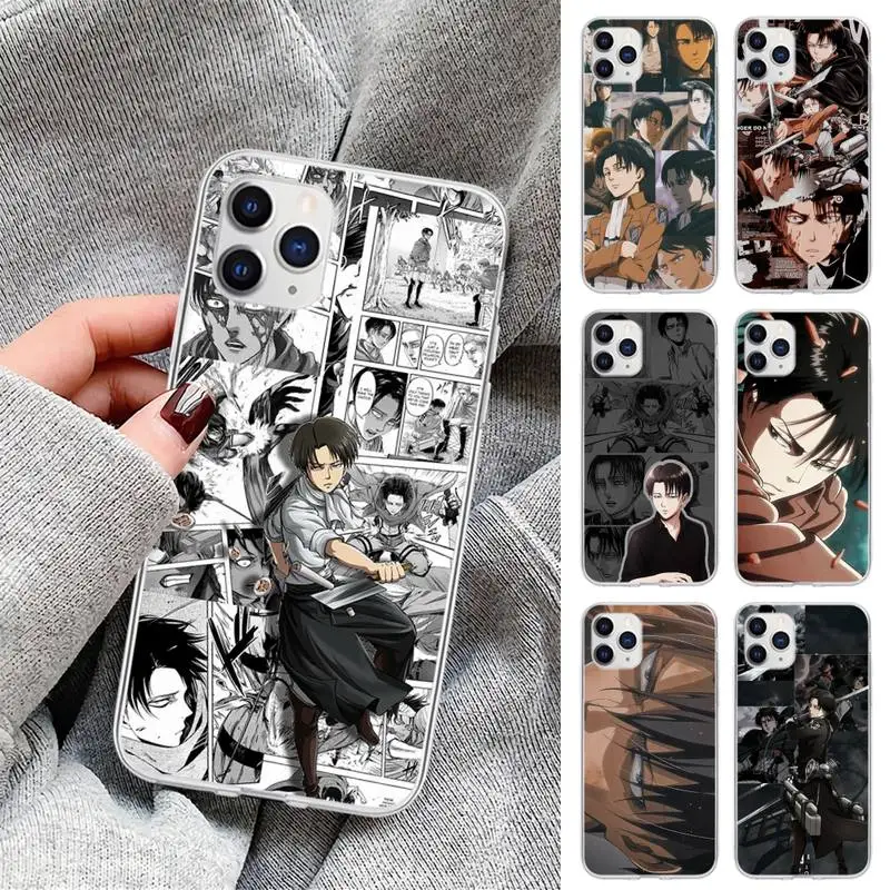 

Levi Ackerman Transparent Mobile Phone Case Cover For IPhone 12 11 Pro Max Xs X Xr 7 8 6 6s Plus 5s Se 2020