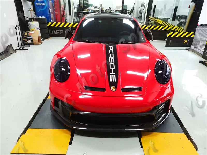 Передний бампер Dry Cabron &amp Portion с отделкой из углеродного волокна в стиле GT3