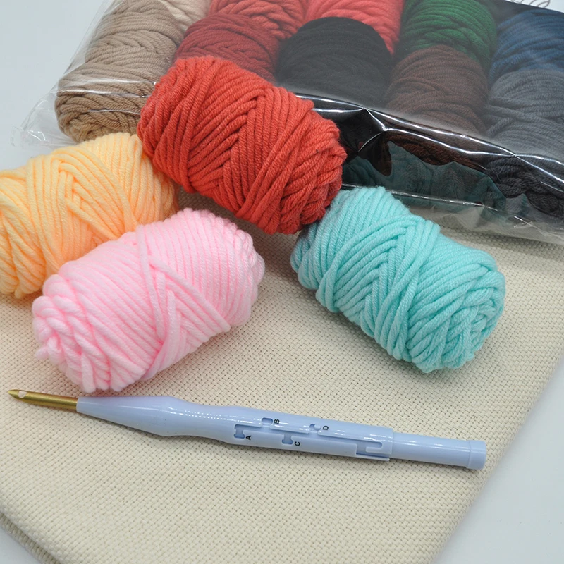 

20M DIY Doll Needlework Coloful Felting Wool Cotton Tops Soft Roving Wool Fibre For Needle Felting & Wet Felting
