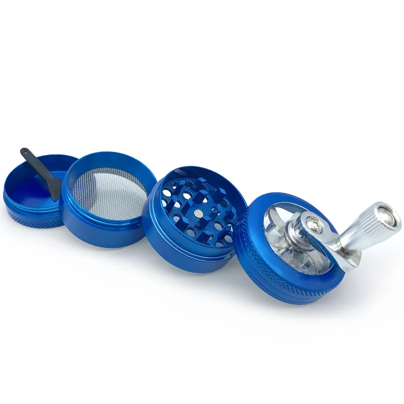 

Hot Selling 40MM High Quality 4-Layer Zinc Alloy Hand Crank Cigarette Milling Machine Herbal Herb Tobacco Grinder
