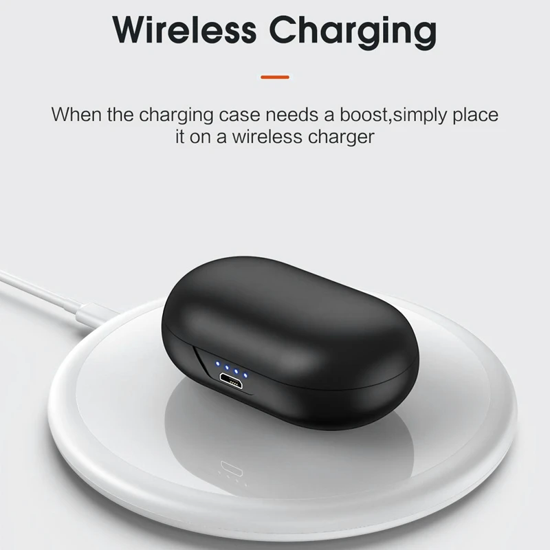 Беспроводные контактные наушники Bluetooth чехол для зарядки спортивные