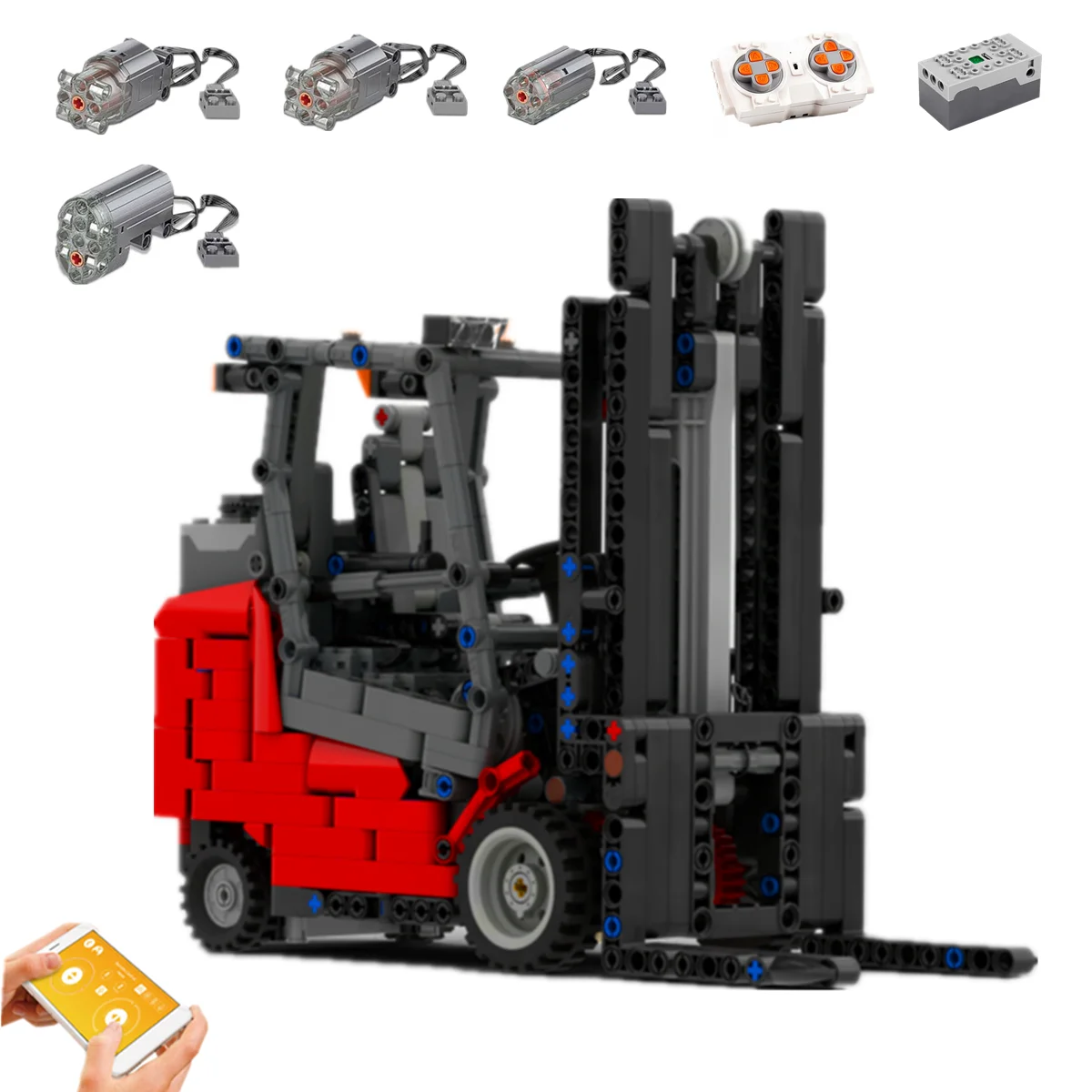 

Science and technology building block mini remote control forklift fl400 engineering vehicle assembly toy model children's gift