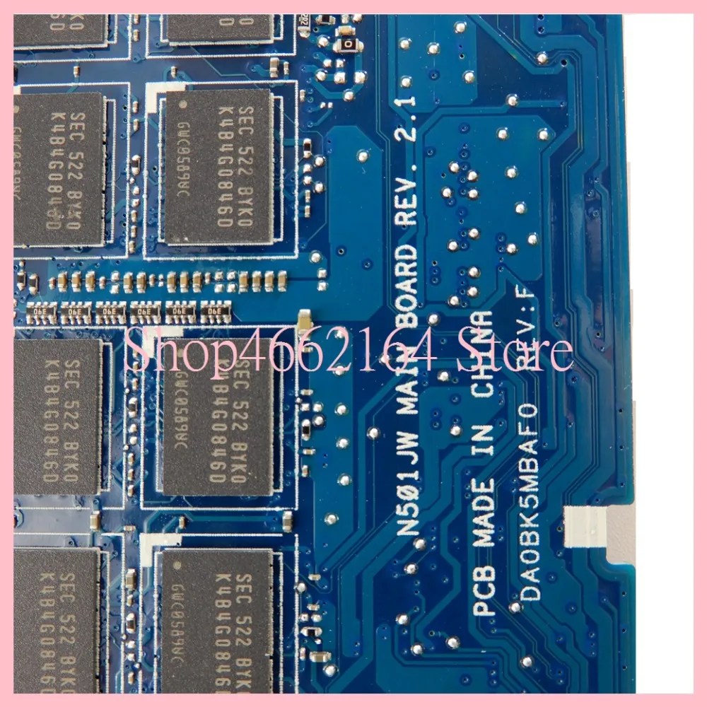 

N501JW I7-4750CPU GTX960M/2G 8GB RAM motherboard For ASUS N501JW UX501JW UX501J N501J G501J G501JW Laptop mainboard MAIN BOARD