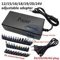universal ac dc 12v switching adjustable power supply adapter charger notebook transformer 15v 16v 18v 19v 20v 24v adaptor