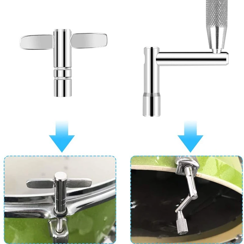 

7 Pack Drum Key, Drum Tuning Key Continuous Motion Speed Key 6 x T-Type Drum Wrench and 1 x Z-Type Drum Wrench
