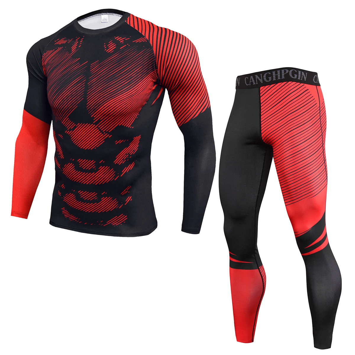 2021 New Men's Thermal Underwear Suit Compression Velvet Sweat Quick-Drying Thermal Underwear Men's Clothing Long Johns