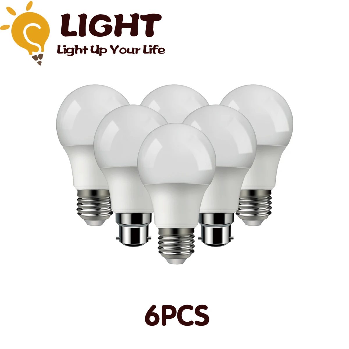 LED Bulb A60 9W 6pcs/lot High Brightness E27 B22 Lampada 220V-240V 3000K 6000K bombilla