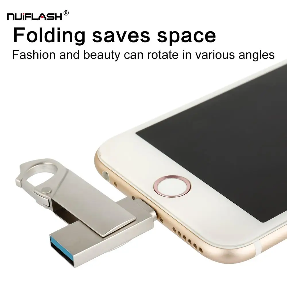 USB флеш накопитель 8 ГБ/16 ГБ/32 ГБ/64 Гб/128 ГБ/256 ГБ для iPad флешка 3 в 1 iPhone/6/6S/7/7plus/8/X/XS/XR|USB