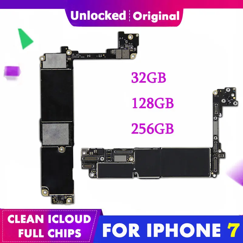 Материнская плата для IPhone 7 4 &quot32 Гб 128 ГБ 256 без сенсорного ID материнская Logic BoardFull