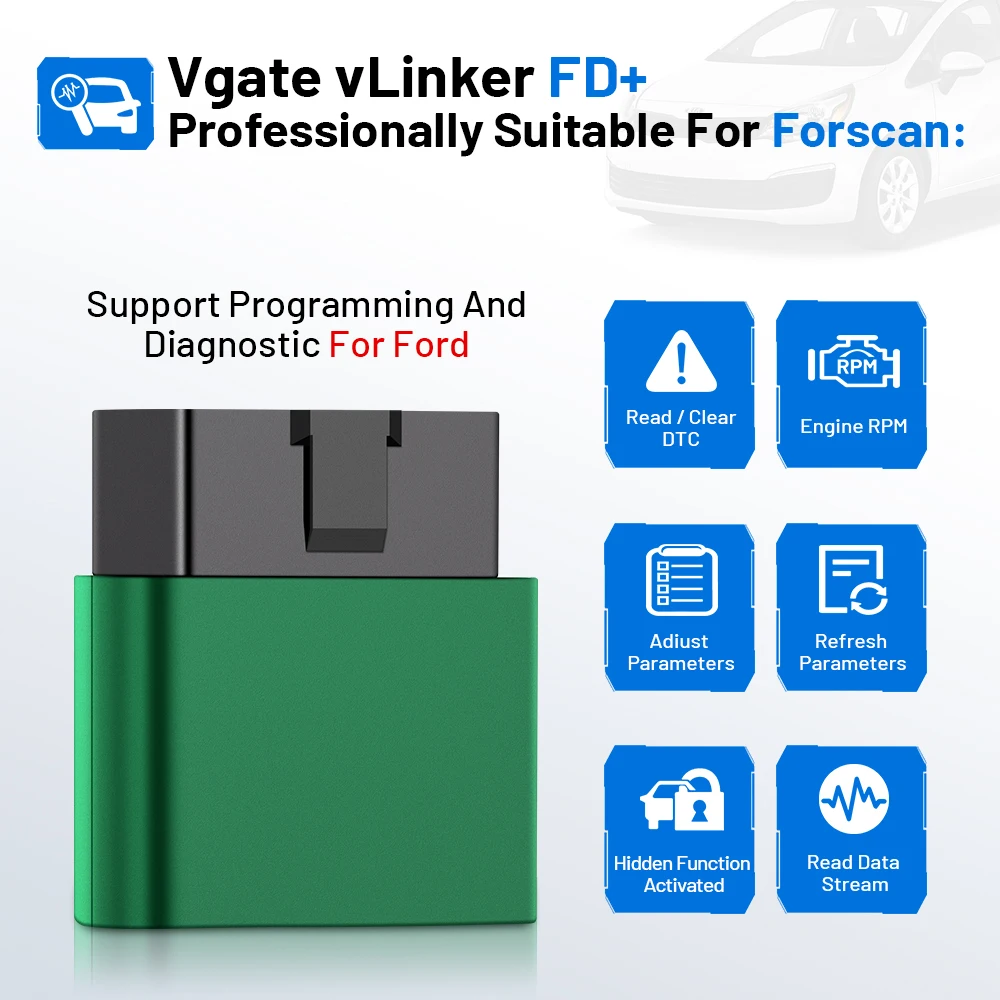 Автомобильный диагностический сканер Vgate vLinker FD + ELM327 FORScan 4 0 для Ford wifi OBD2