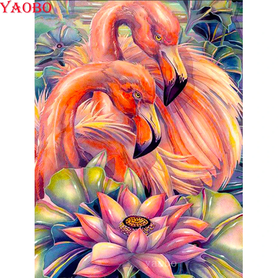 

Алмазная картина с изображением фламинго, цветов, животных, 5d, стразы, алмазная вышивка, Набор для вышивки крестиком, украшение для дома, рас...