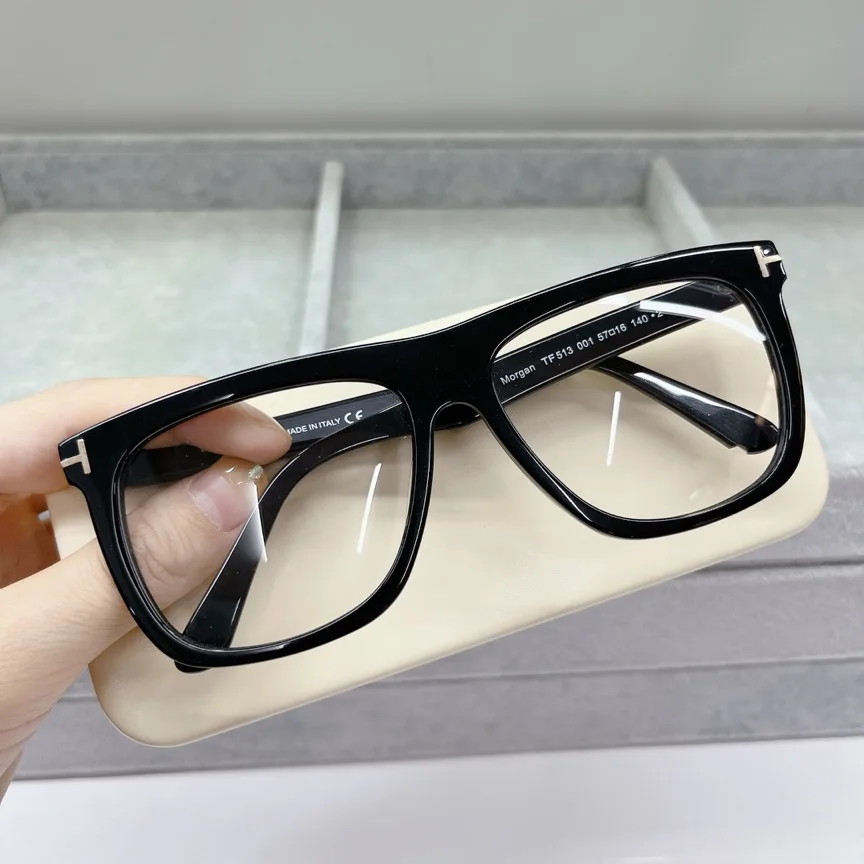 

TOM TF513 Big Square Black Eyewear Eyeglasses Frames Acetate Italy Design Tortoise For Women Men Prescription Myopia