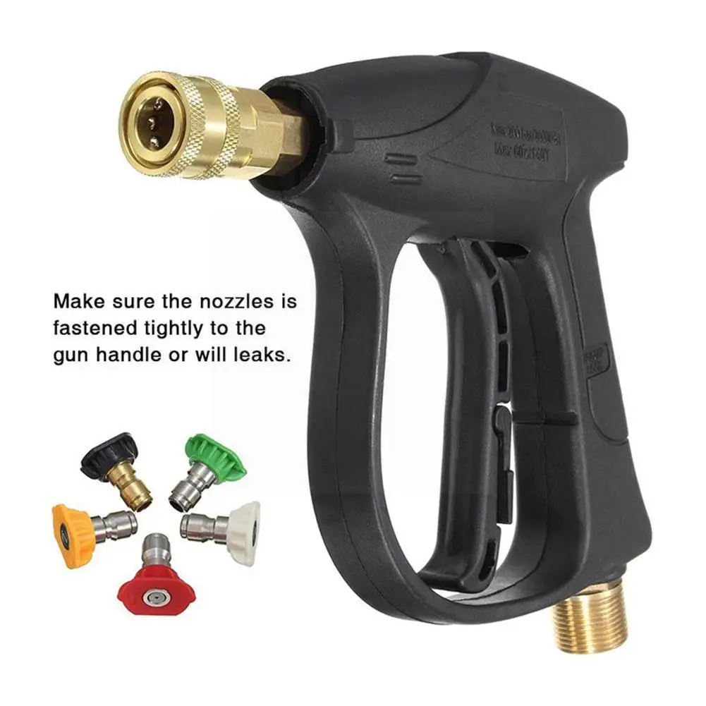 

High Pressure Car Washer Gun 1/4" quick connector For M22 cleaning gun wash water tool car metric M6G9