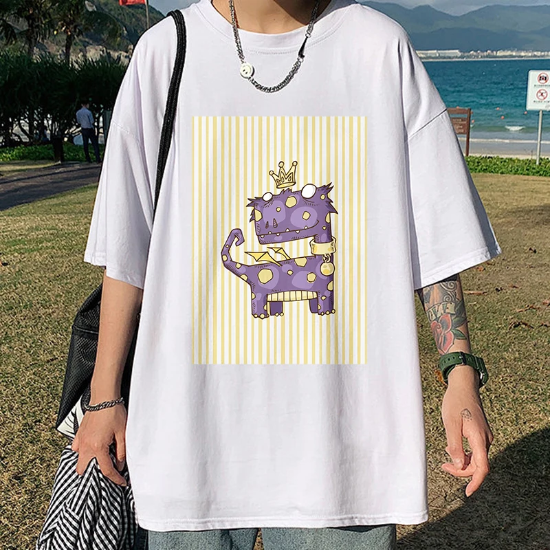 

King Dinosaur Women's T-shirts Comics Anime Popular O Neck Partner's 2021 Fashion Women Blouses t-shirts for men Ropa Mujer