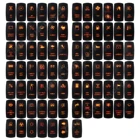 12 В 20 А оранжевая Светодиодная лампа для автомобиляRVлодкифургона4x4 стиля Водонепроницаемая 5-контактная ВКЛ.ВЫКЛ. SPST, 7-контактная ВКЛ.ВЫКЛ. На DPDT клавишный переключатель