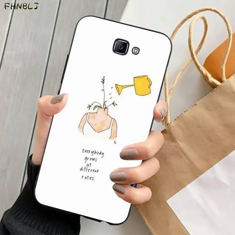 FHNBLJ большой эстетический цветочный Художественный Черный Мягкий чехол для