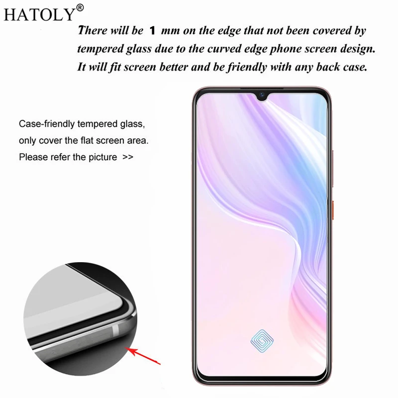 Pel&iacute;cula de vidrio templado para Vivo Y9S, Protector de pantalla de tel&eacute;fono duro con pegamento completo 9H, vidrio Protector para Vivo Y9S, 2 uds.-2