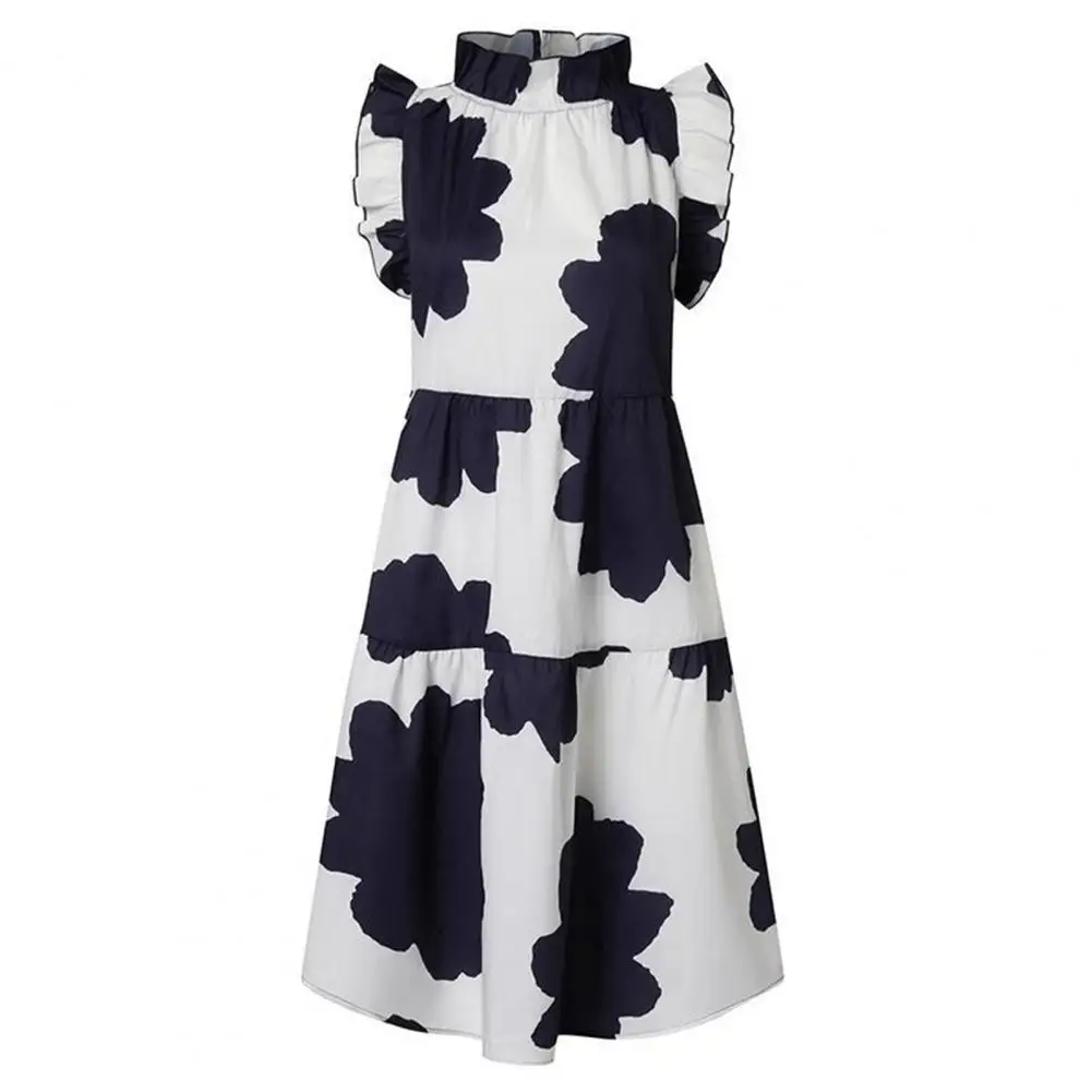 Женское платье миди Шик с принтом воротником в кукольном стиле для девочек