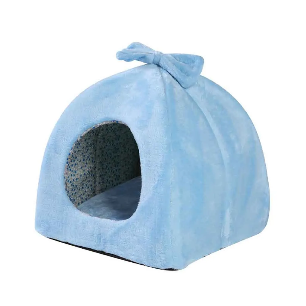 

Pet Dog Cat Tent House Kennel Winter Warm Bed Soft Foldable Sleeping Mat Pad Cushion House Sleeping Nest Winter 2 Colors 19Dec31