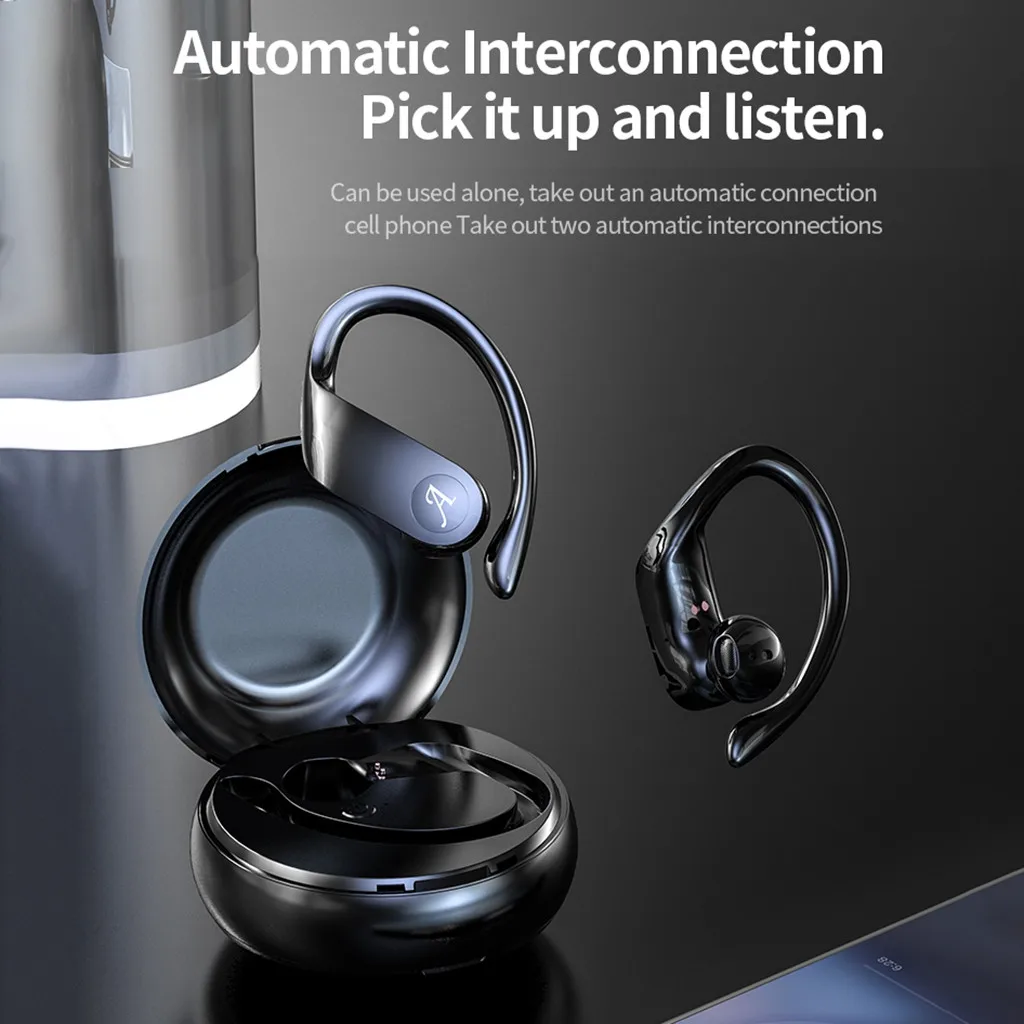 TWS-стереонаушники A15 с поддержкой Bluetooth зарядным футляром и микрофоном |