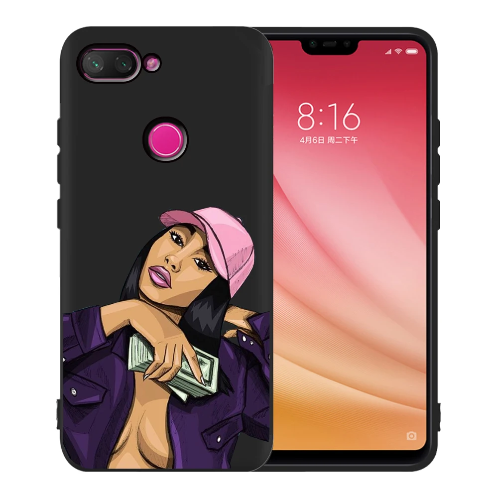 For Cover Xiaomi Redmi Note 8 Pro Cool Fashion Girl Money Phone Case for 7 Note5 6 K20 9T Etui | Мобильные телефоны и
