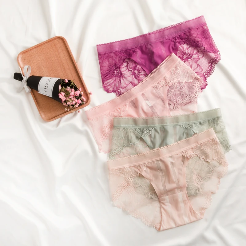 Высококачественные Женские японские кружевные декоративные трусики