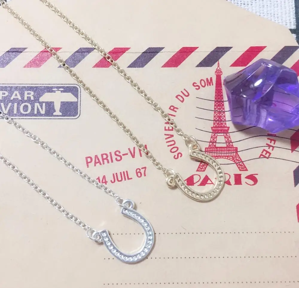 Лидер продаж подкова на удачу ожерелье из нержавеющей стали для мужчин модное с