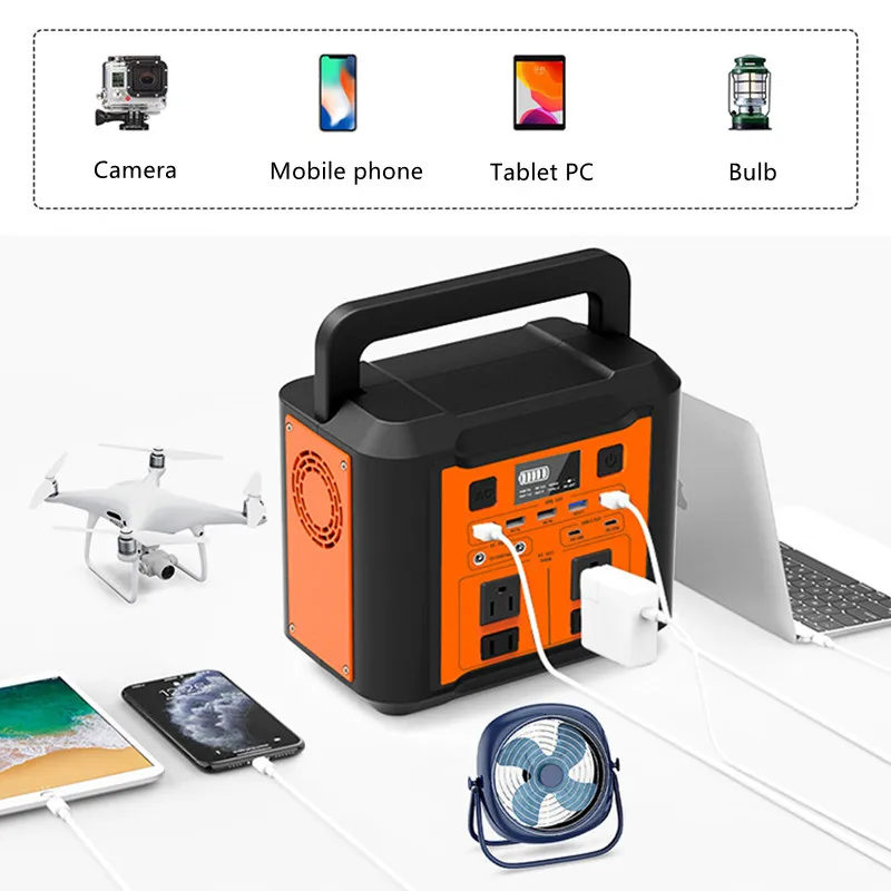 GKFLY 300W портативная электростанция 110В/220В/230В литиевая батарея генератор питания AC/DC для наружного дома 80000mAh генератор лагеря