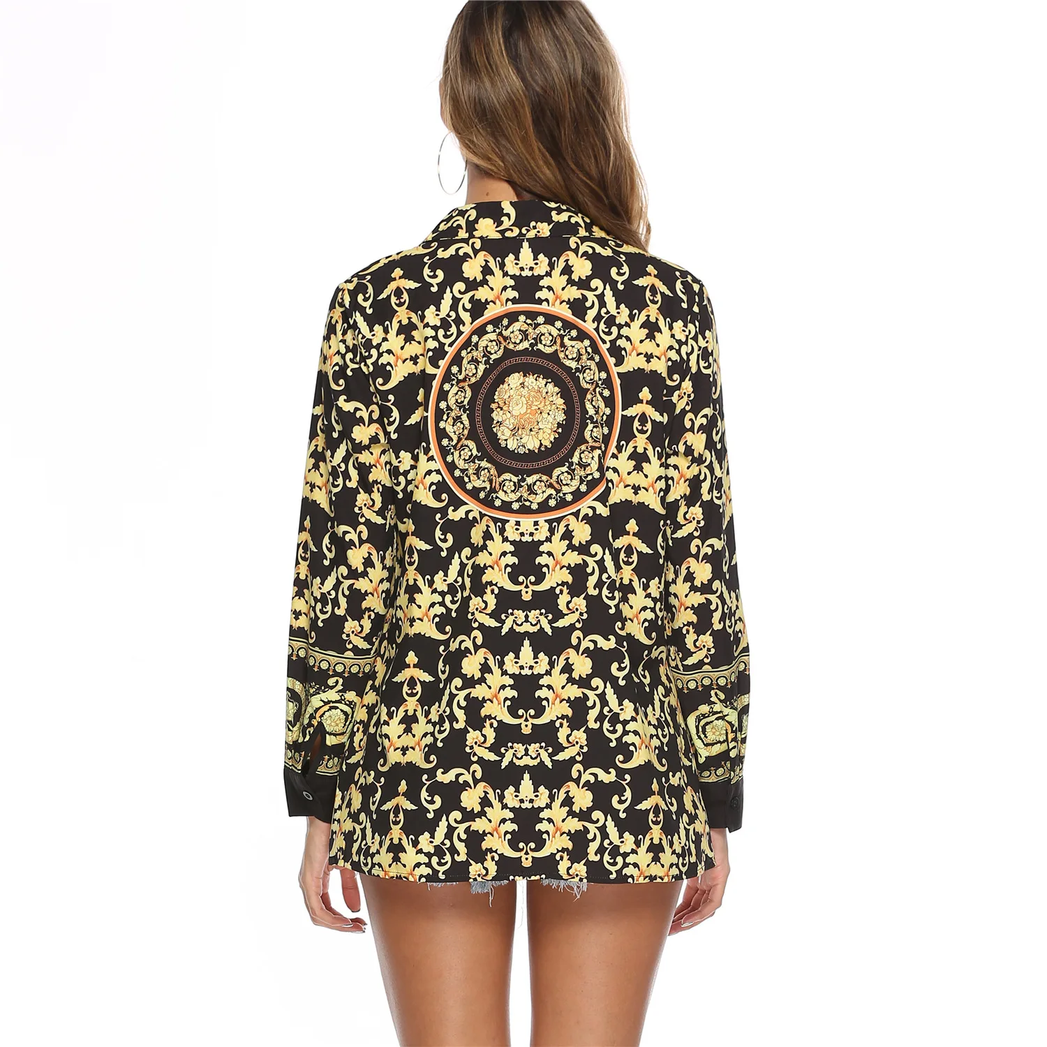 2019 модная новая Африканская Этническая женская рубашка с цифровым принтом