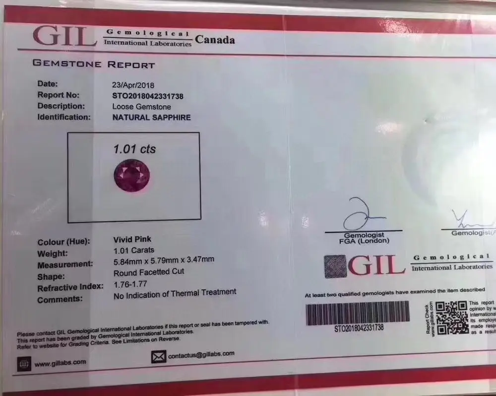 Q304 розовый сапфир 1.01ct круглые натуральные нежаркие розовые сапфиры свободные