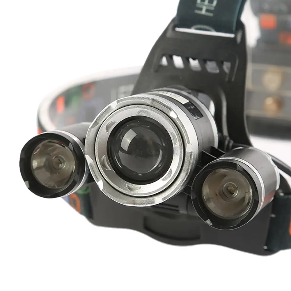 

Durable Headlamp 20000LM Bicycle Bike 3 LED Sporting Goods Torch Lamp Headlight with 2x 18650 Battery T6+2XPE Super Bright