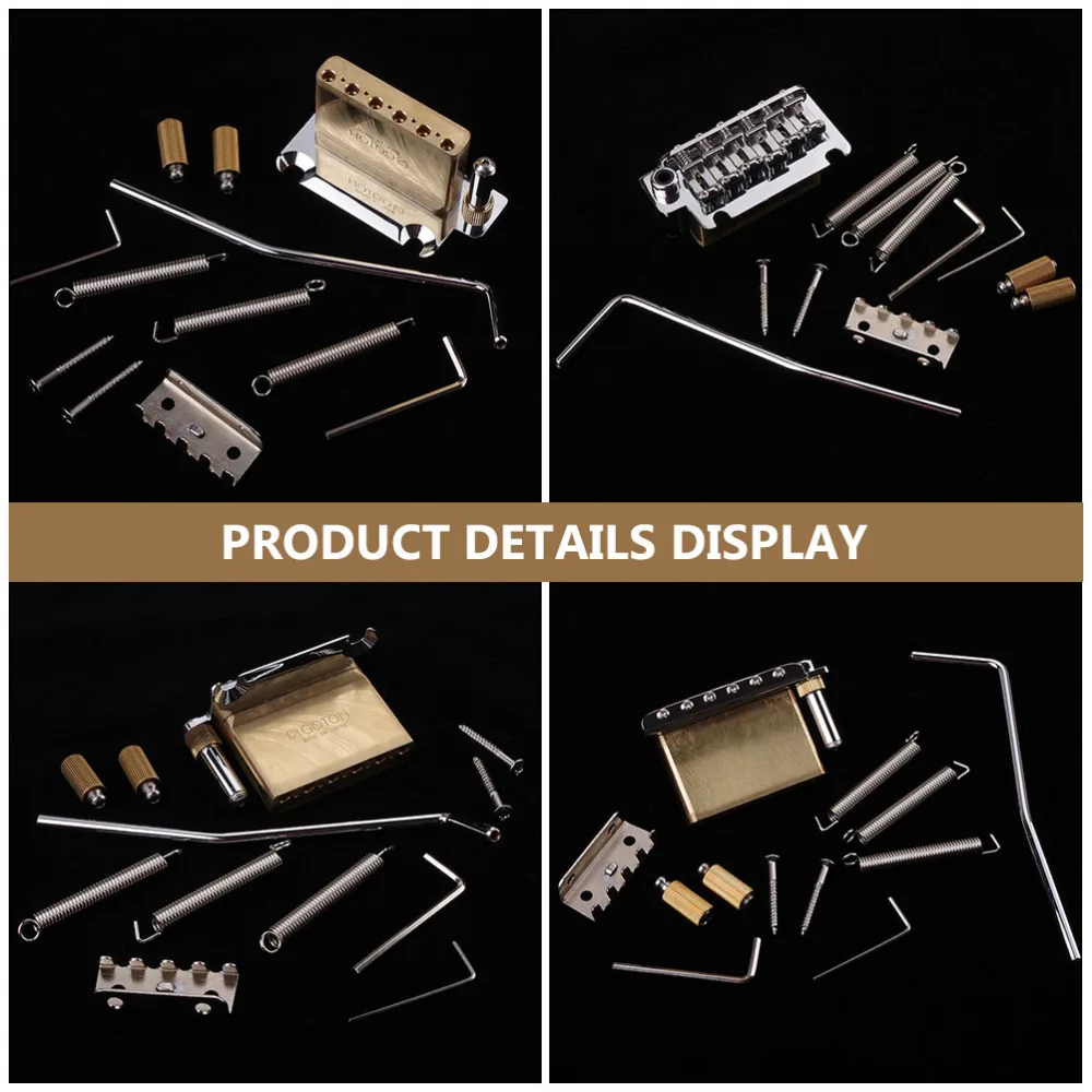 

1 Set 6 String Flat Saddle Tailpiece Tremolo Bridge System for Electric Guitar