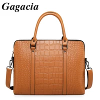 GAGACIA Womens Leather Briefcases Business Handbags For Woman Office Bags Work Shoulder Computer Laptop Bag New 2022 Briefcase