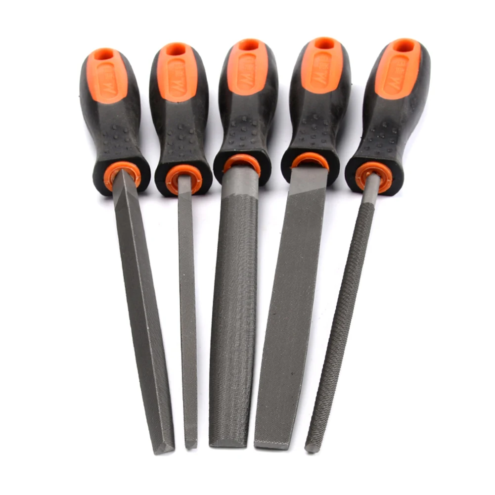 

6 Inch Wood Rasp Steel File Carving Flat Round Semi-circular Shape Metal File Woodworking Craft Handle Tool T12 Steel