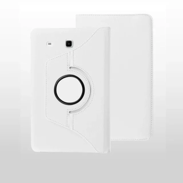 White Чехол для samsung Galaxy Tab E 8,0 SM-T377 T375 T378 чехол 360 Вращение Смарт PU чехол для samsung Tab E 8,0 T377 Чехол подставка - Цвет: White