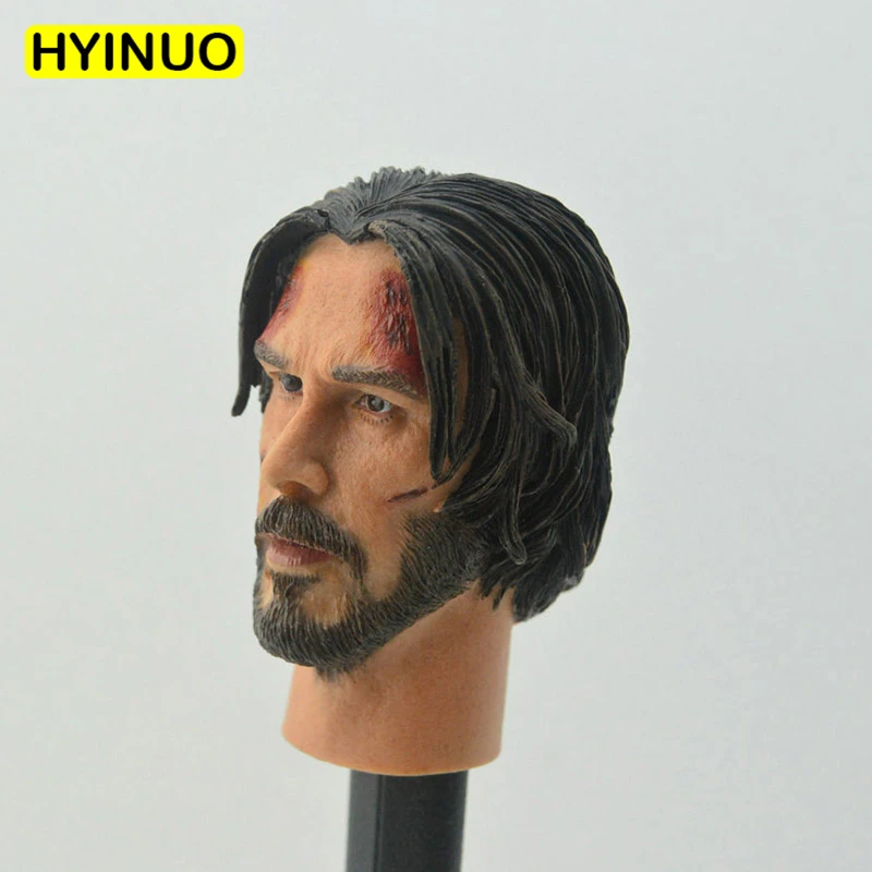 1/6 Scale The Killer Chase Keanu Reeves War Damage Edition Version Male Man Head Sculpt Headplay for 12" Action Figure Body Toys | Игрушки