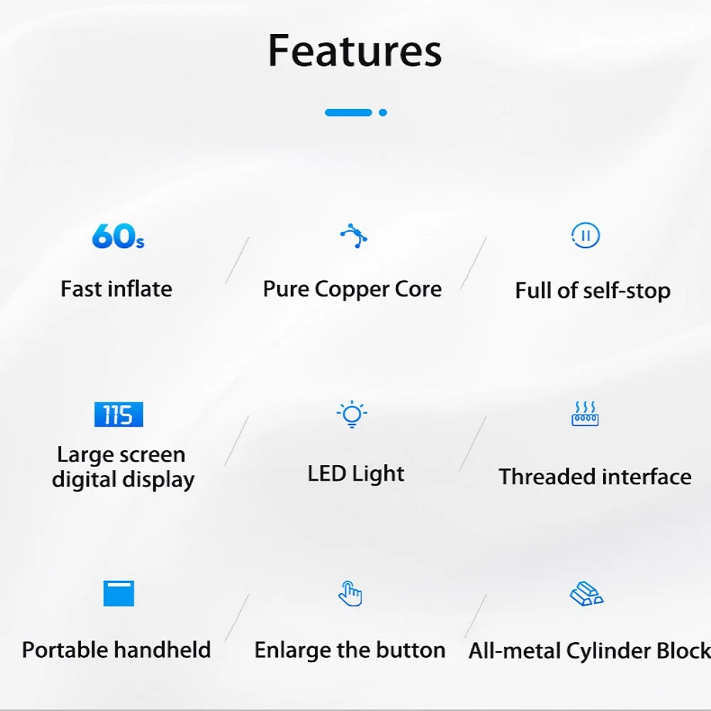 Переносной Автомобильный воздушный компрессор мини-насос для накачивания шин