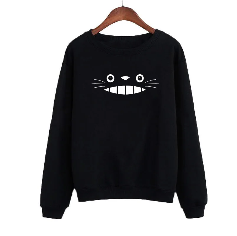 

Cute Women New Fashion Sweatshirt Pullovers Female Clothes O-neck Hoodies Cute Cartoon Printed My Neighbor Sweatshirt
