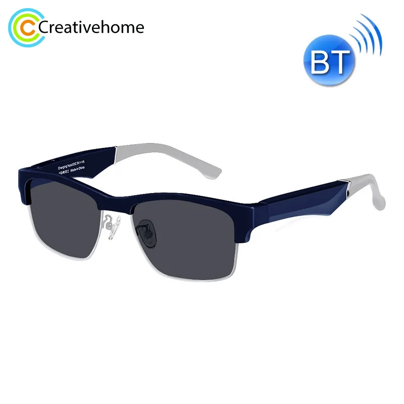 구매 안티 블루 라이트 스포츠 무선 스테레오 스마트 블루투스 안경 이어폰, 색상: K2 선글라스 블루 실버