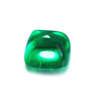pirmiana loose stone lab grown emerald columbia color square cabochon gemstones for diy jewelry making rings necklaces